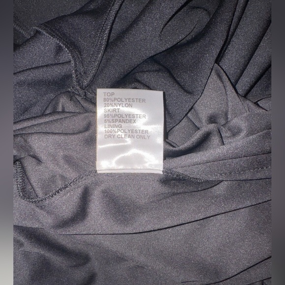 NWOT Tadashi Shoji Dresden Draped Sequin Embroidered Strapless Black Gown Sz 14 - Picture 7 of 8